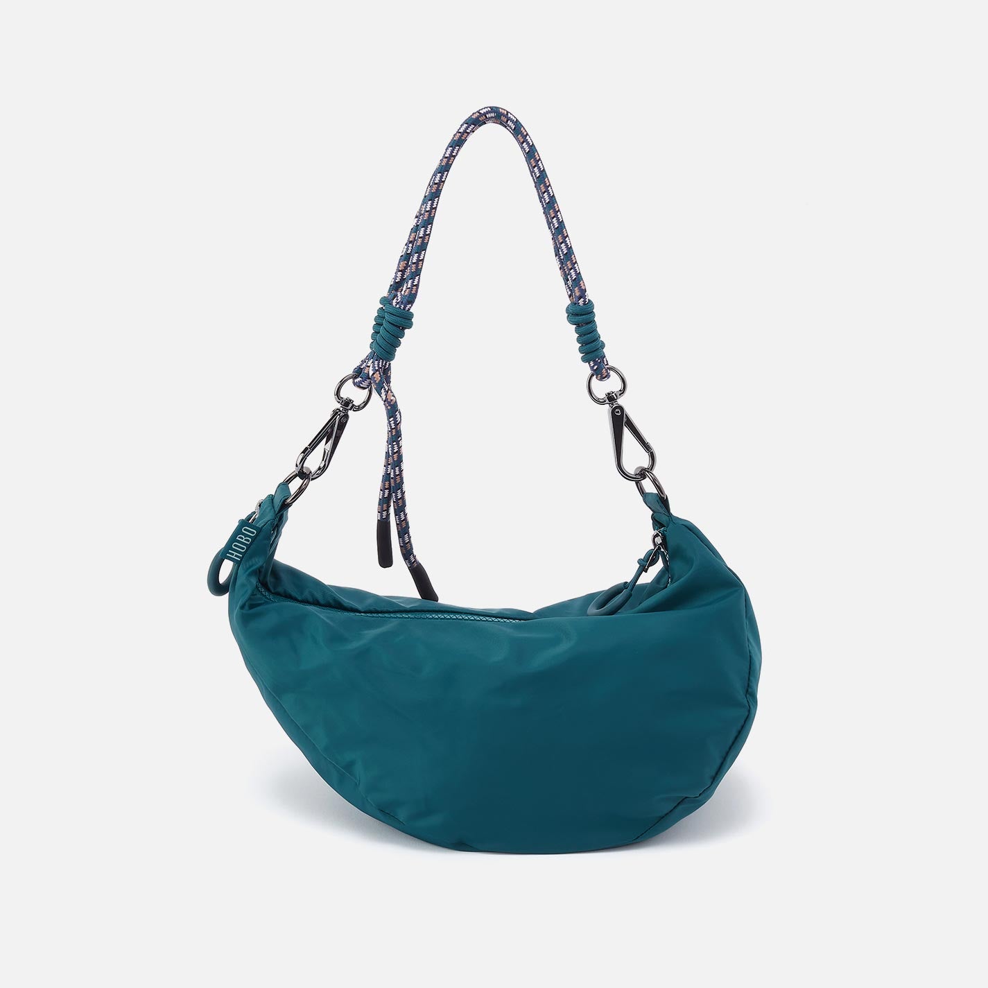 GO FOR IT Sling Crossbody in CaRefiber recycled nylon - Teal - Image 4