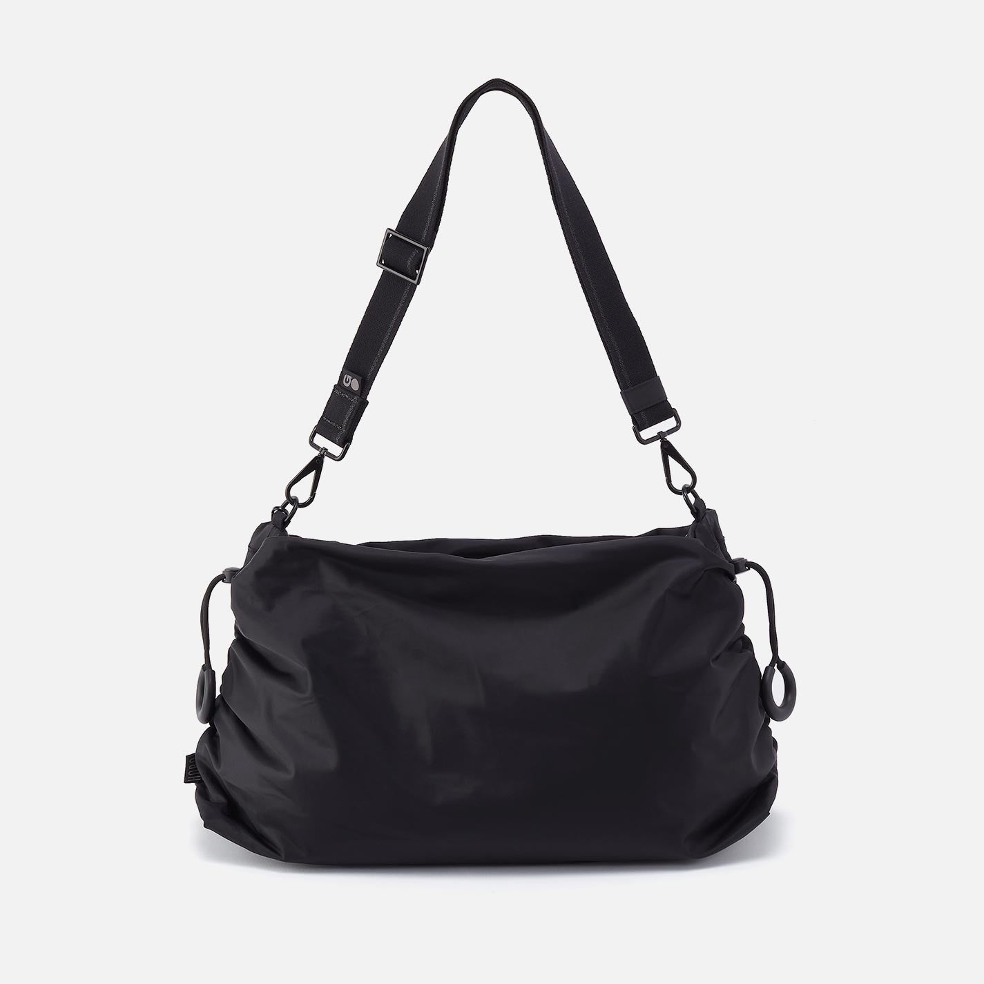 THE BIG DRAW Crossbody in CaRefiber recycled nylon - Jet - Image 3