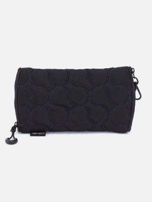 DOUBLE VISION Quilted Clip Eyewear Organizer in CaRefiber recycled nylon - Jet