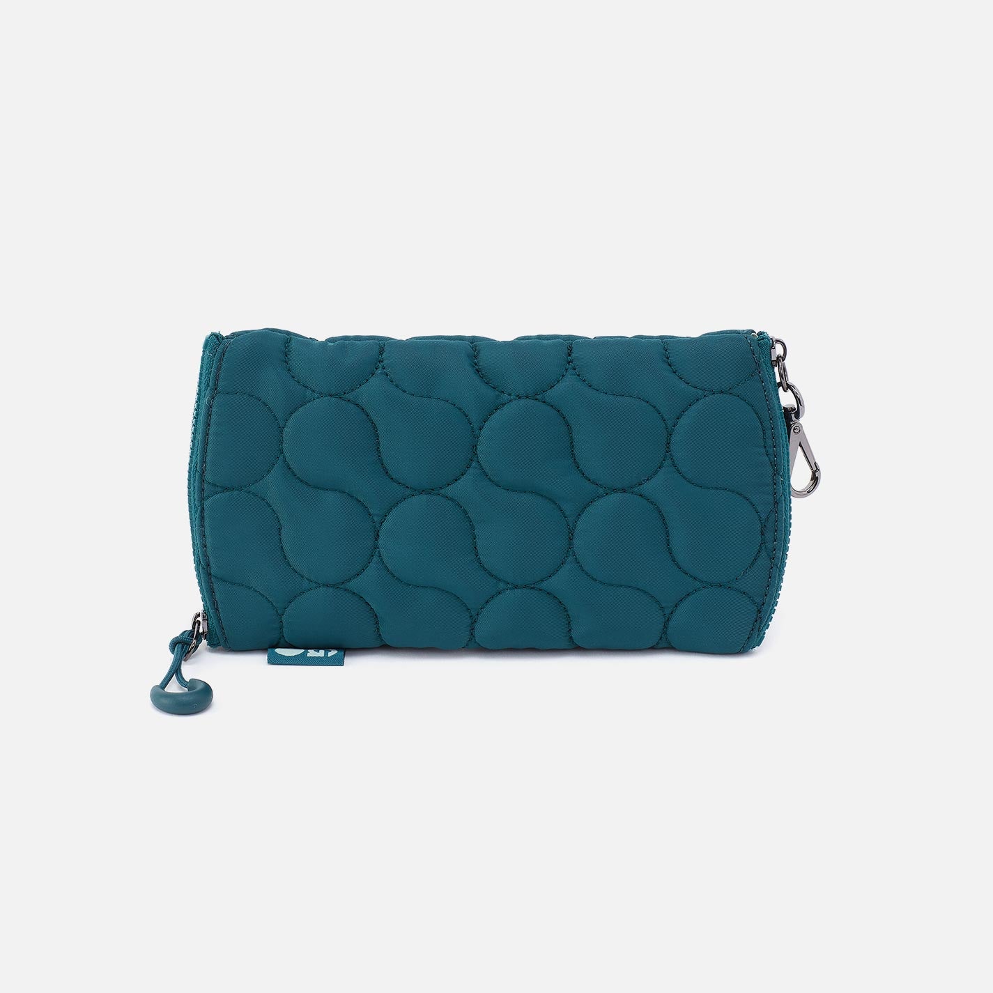 DOUBLE VISION Quilted Clip Eyewear Organizer in CaRefiber recycled nylon - Teal