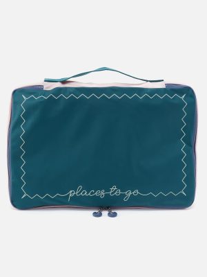 SET TO GO Packing Cube Large in CaRefiber recycled nylon - Teal