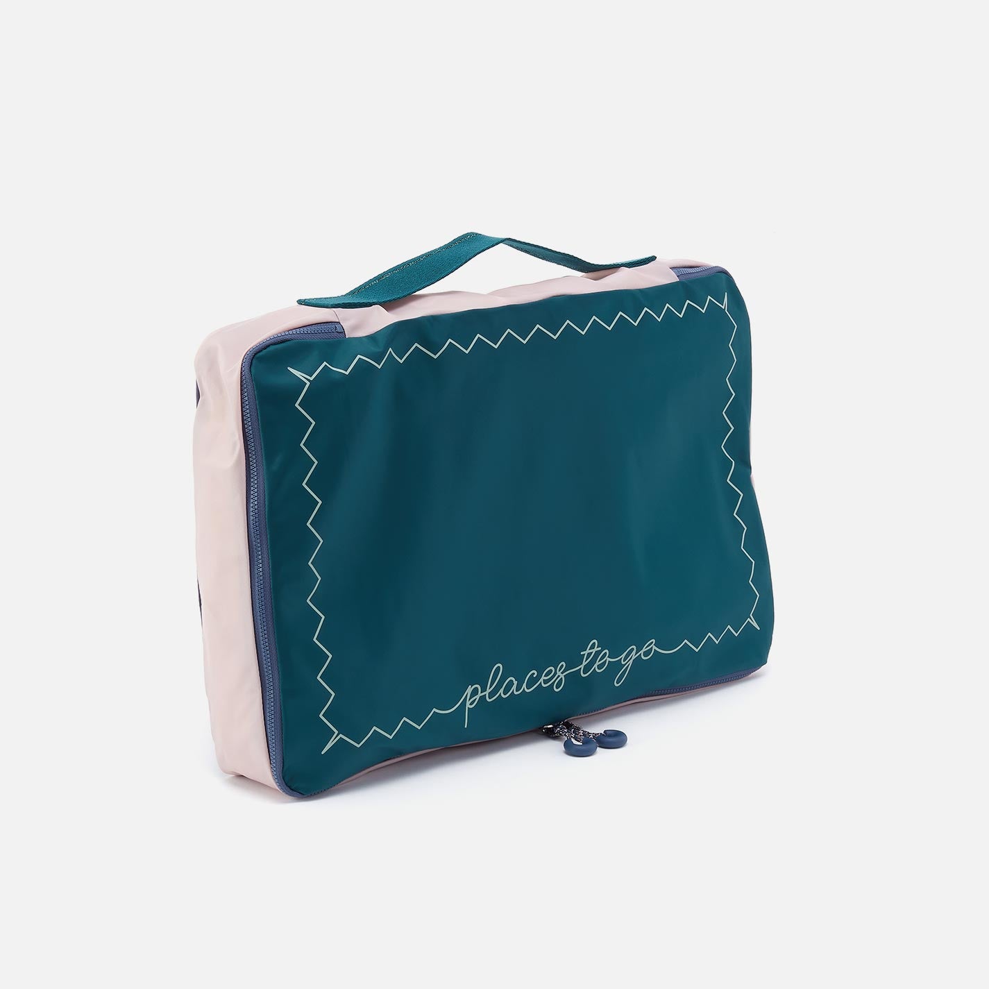 SET TO GO Packing Cube Large in CaRefiber recycled nylon - Teal - Image 2