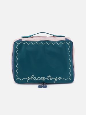 SET TO GO Packing Cube Medium in CaRefiber recycled nylon - Teal