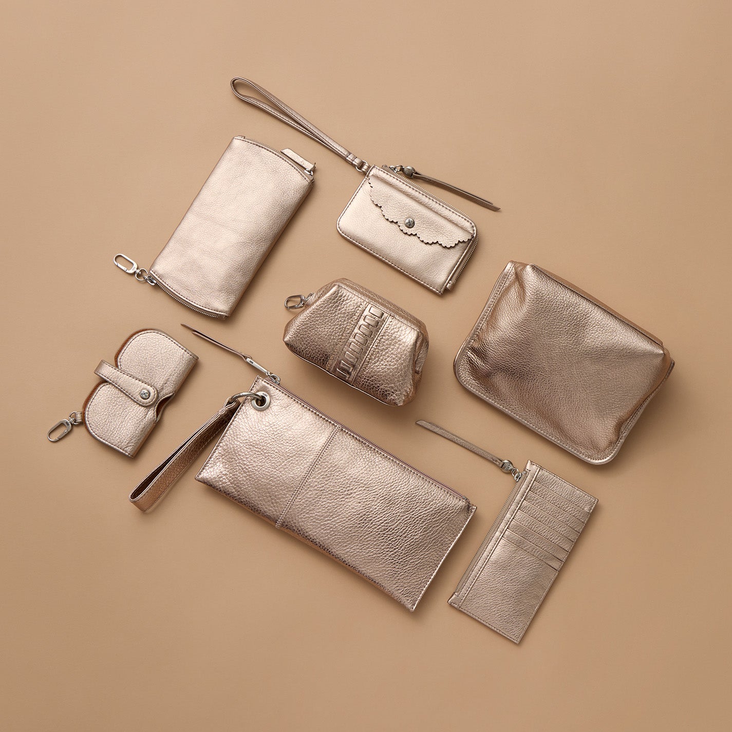 Carte Card Case In Metallic Leather - Cameo Quartz - Image 2