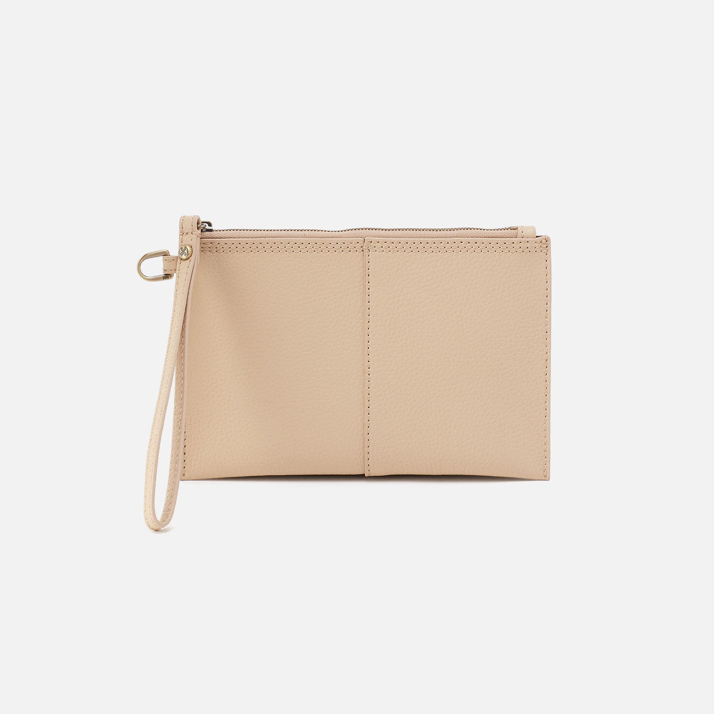 Vida Small Pouch in Micro Pebbled Leather - Almond