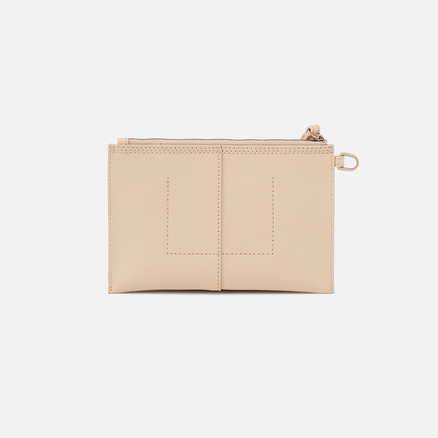 Vida Small Pouch in Micro Pebbled Leather - Almond - Image 4