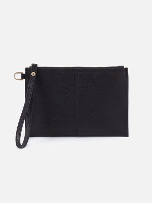 Vida Small Pouch in Micro Pebbled Leather - Black