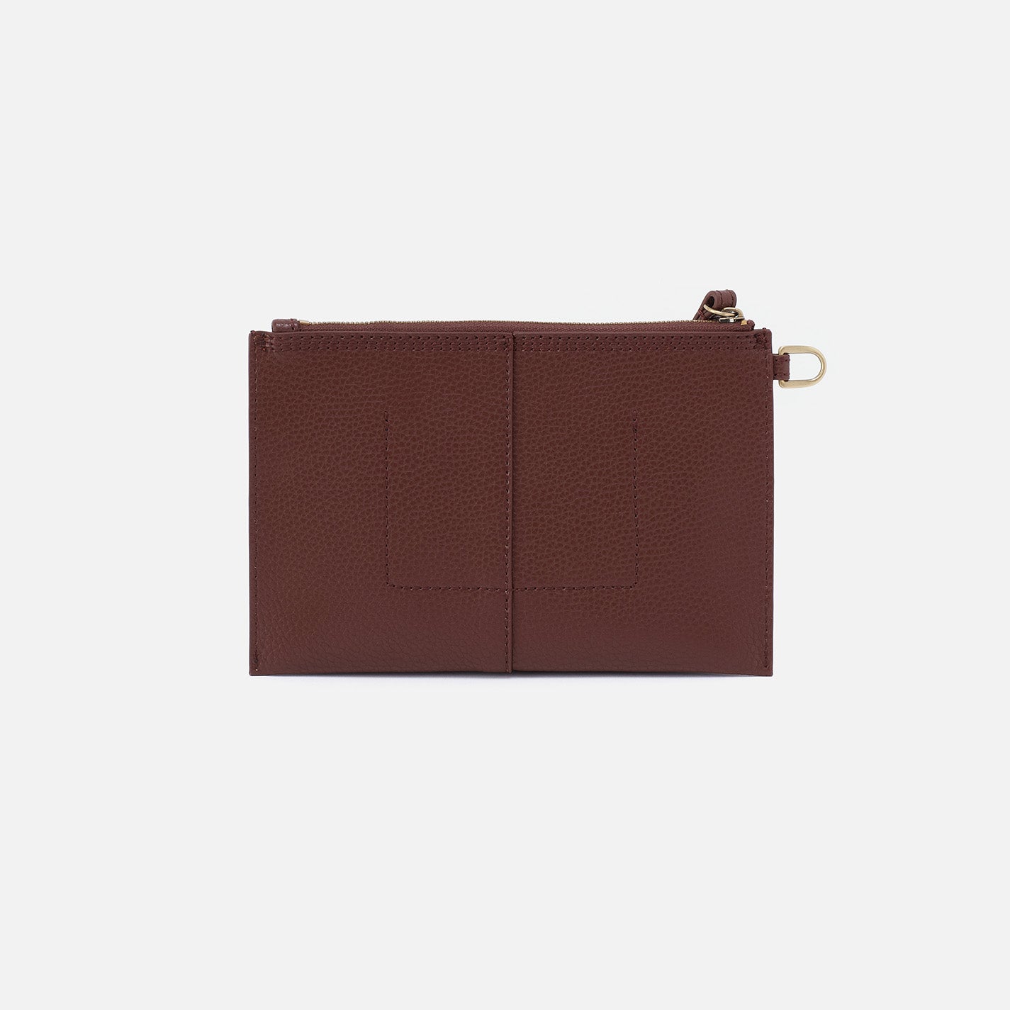 Vida Small Pouch in Micro Pebbled Leather - Chocolate - Image 4