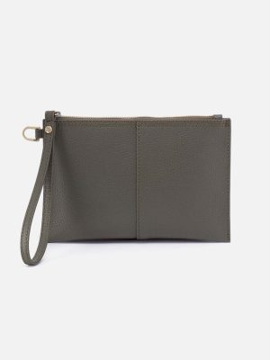 Vida Small Pouch in Micro Pebbled Leather - Desert Palm