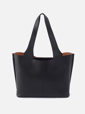 Vida Tote in Micro Pebbled Leather - Black