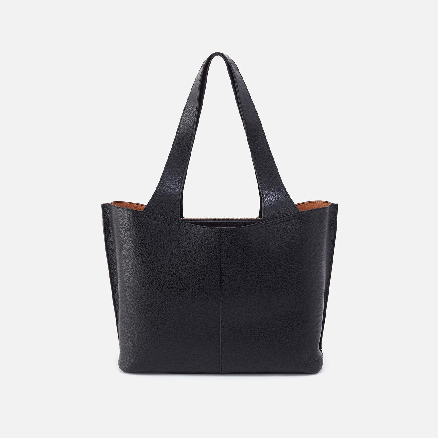 Vida Tote in Micro Pebbled Leather - Black - Image 5