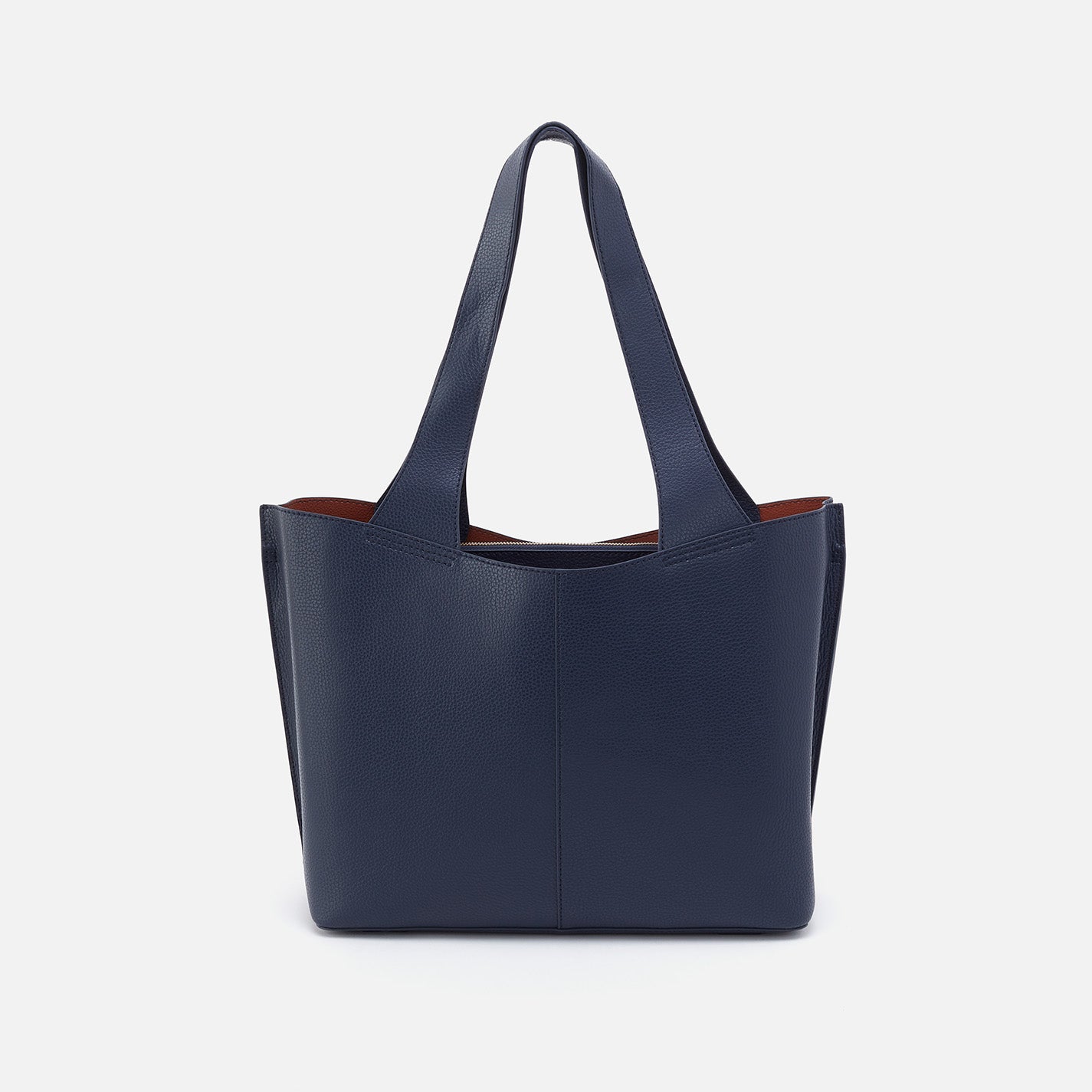 Vida Tote in Micro Pebbled Leather - Mood Indigo