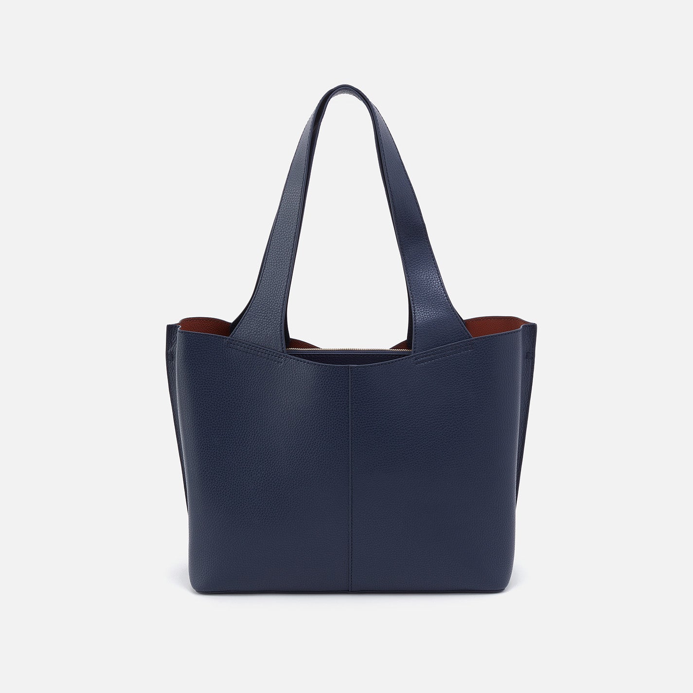 Vida Tote in Micro Pebbled Leather - Mood Indigo - Image 5