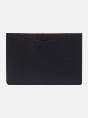 Vida Laptop Sleeve in Micro Pebbled Leather - Black