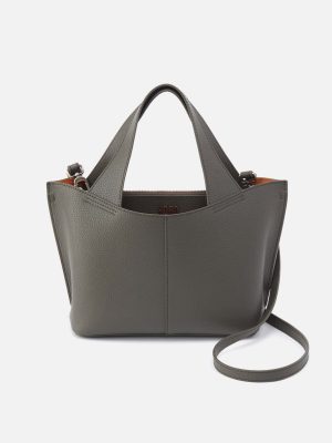 Vida Small Tote in Micro Pebbled Leather - Desert Palm