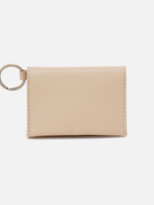 Vida Card Case in Micro Pebbled Leather - Almond