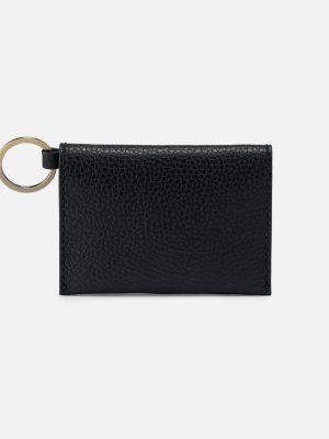 Vida Card Case in Micro Pebbled Leather - Black