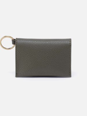 Vida Card Case in Micro Pebbled Leather - Desert Palm