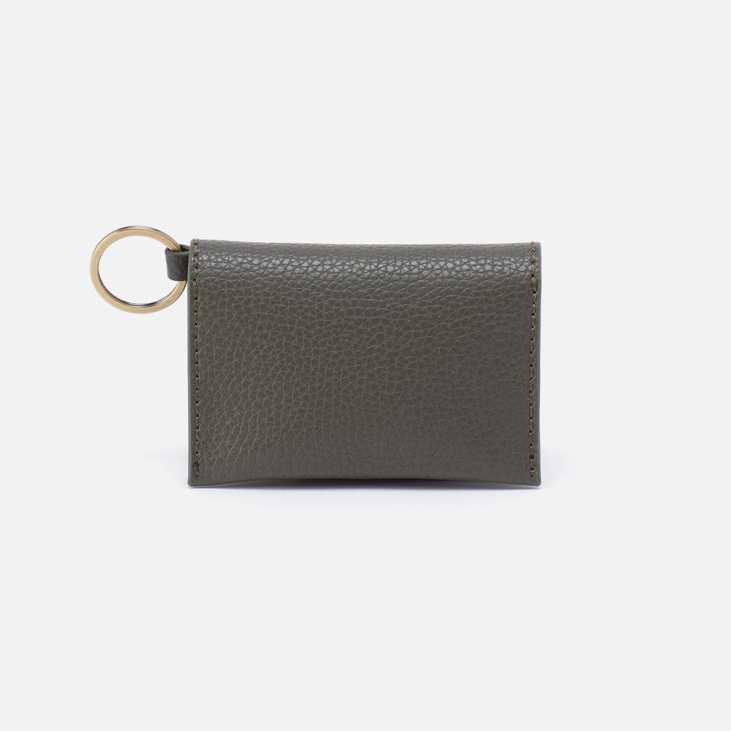 Vida Card Case in Micro Pebbled Leather - Desert Palm