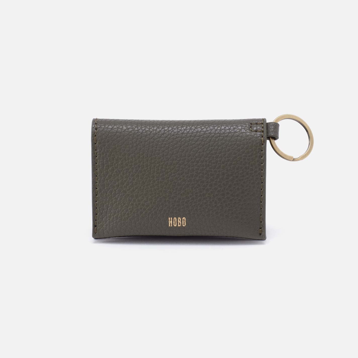 Vida Card Case in Micro Pebbled Leather - Desert Palm - Image 3
