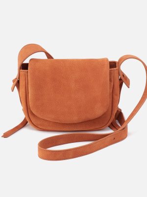 Bonita Mini Messenger In Nubuck - Marmalade