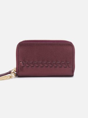 Move Clip Wallet In Metallic Leather - Frosted Plum