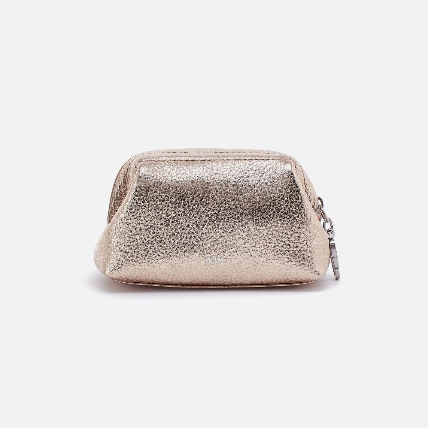 Nila Pouch In Metallic Leather - Cameo Quartz - Image 4