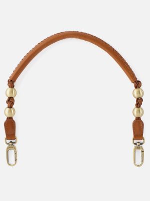 Tamborine Strap in Polished Leather - Truffle