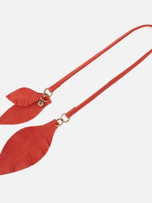 Feather Bag Swag in Buffed Leather - Chili