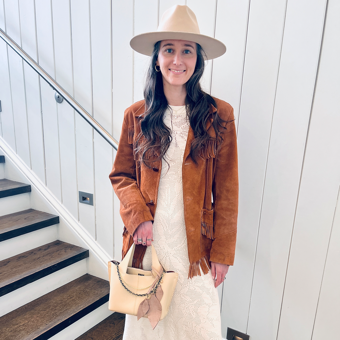 Feather Bag Swag in Buffed Leather - Hazel - Image 2