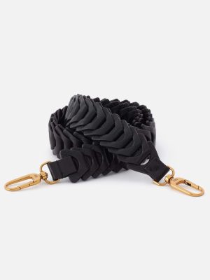 Leather Link Strap in Pebbled Leather - Black