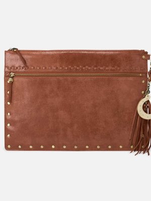 Digital Nomad Large Sleeve in Buffed Leather - Burnished Saddle