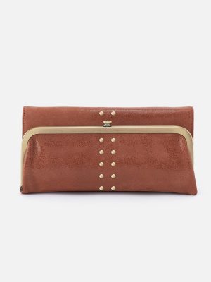 Rachel Continental Wallet in Buffed Leather - Burnished Saddle