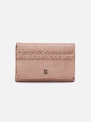 Jill Trifold Wallet in Buffed Leather - Hazel