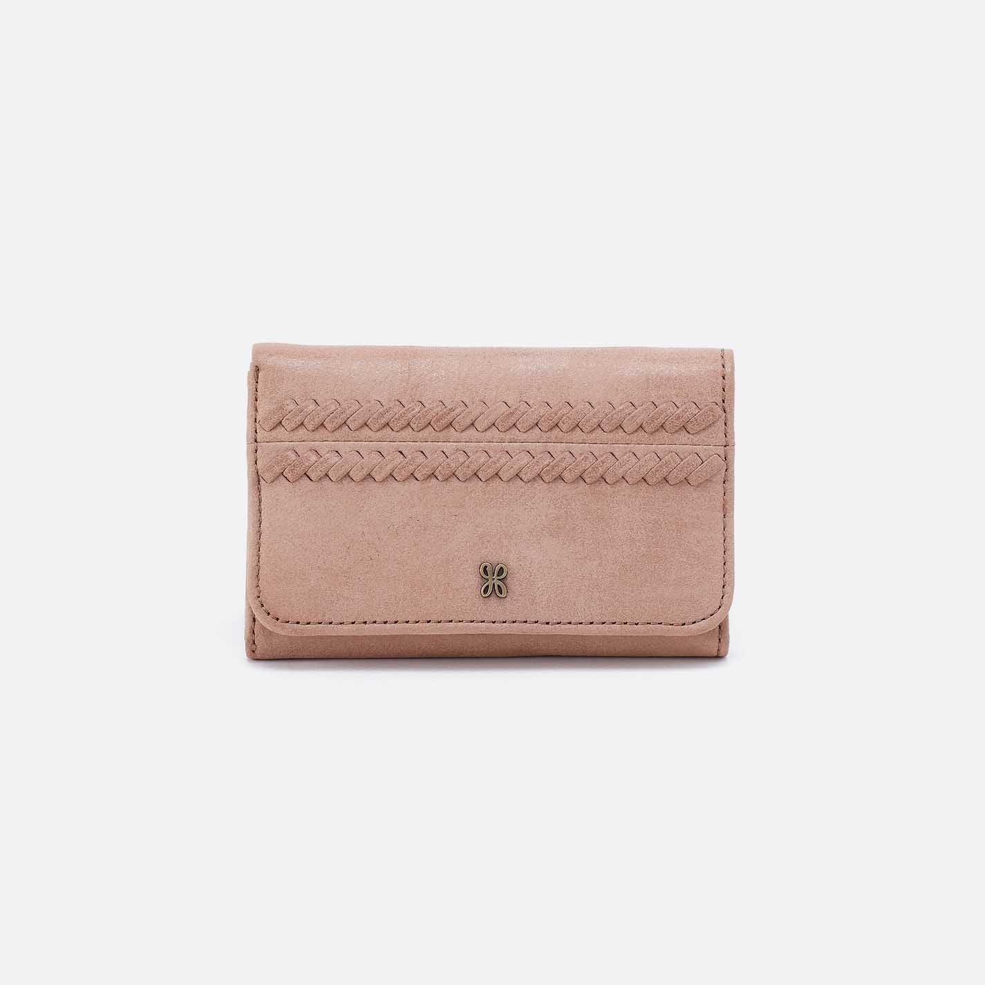 Jill Trifold Wallet in Buffed Leather - Hazel