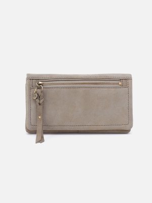 Lumen Continental Wallet in Nubuck Leather - Golden Granite