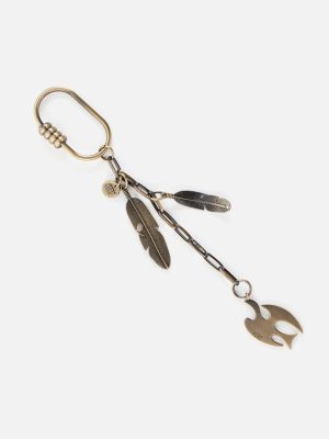 Dove Love Keyring  - Gold