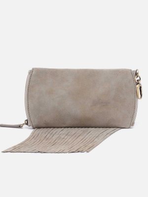 Spark Double Eyeglass Case in Nubuck Leather - Golden Granite