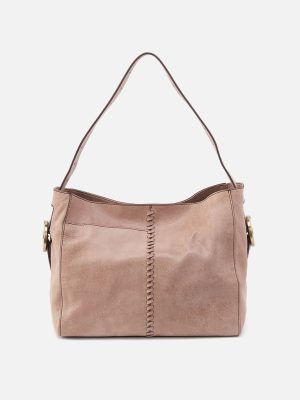 Render Shoulder Bag In Buffed Leather - Hazel
