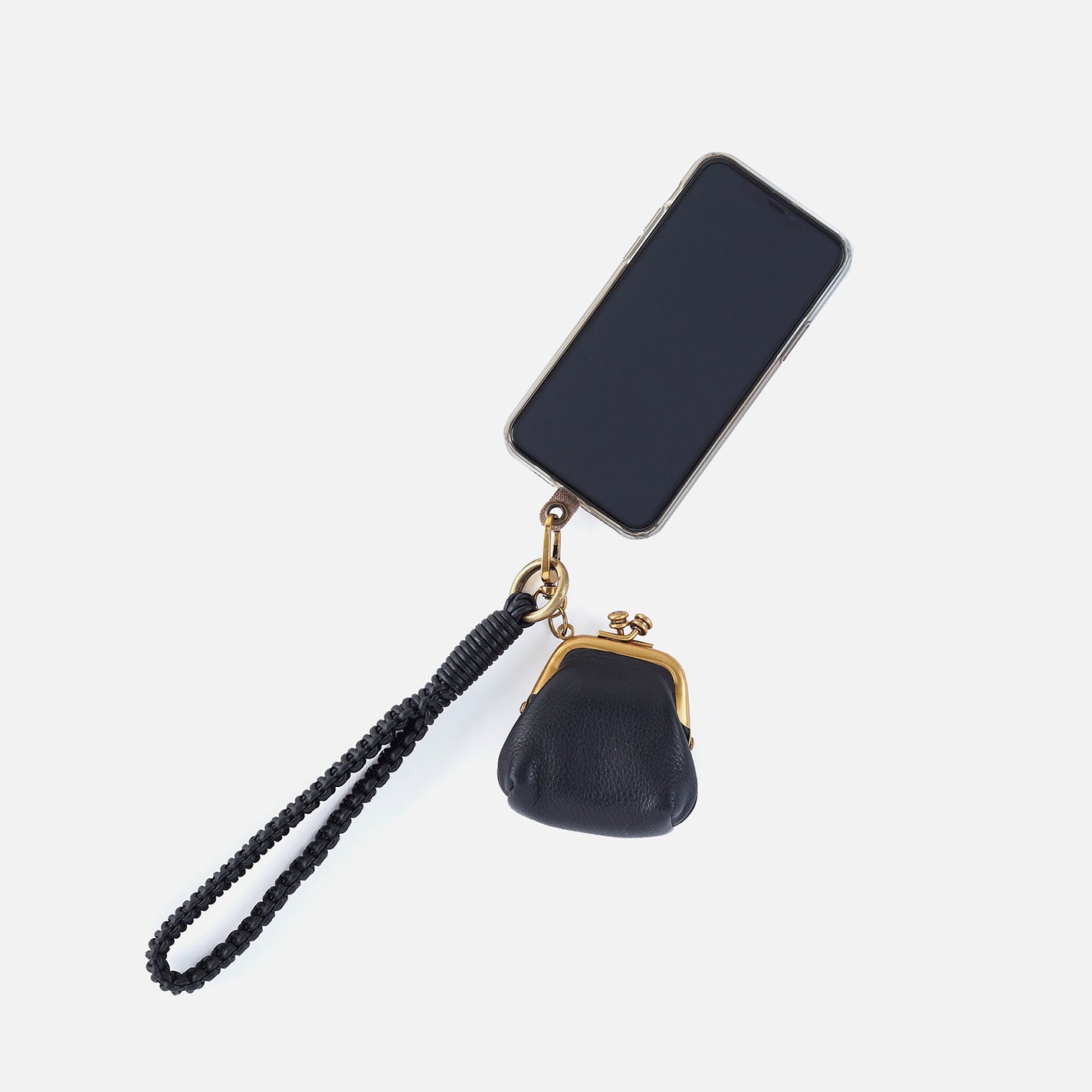 Phone Tether Tab in Fabric - Brown - Image 5