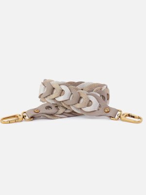 Loop Guitar Strap In Metallic Leather - Metallic Multi