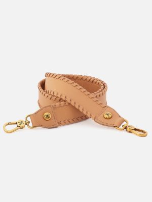Whipstitch Guitar Strap in Pebbled Leather - Sandstorm