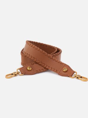 Whipstitch Guitar Strap in Pebbled Leather - Warm Honey