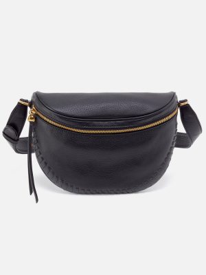 Juno Belt Bag In Pebbled Leather - Black