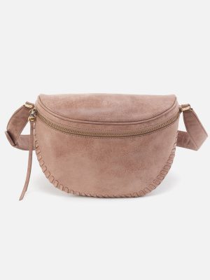 Juno Belt Bag In Buffed Leather - Hazel