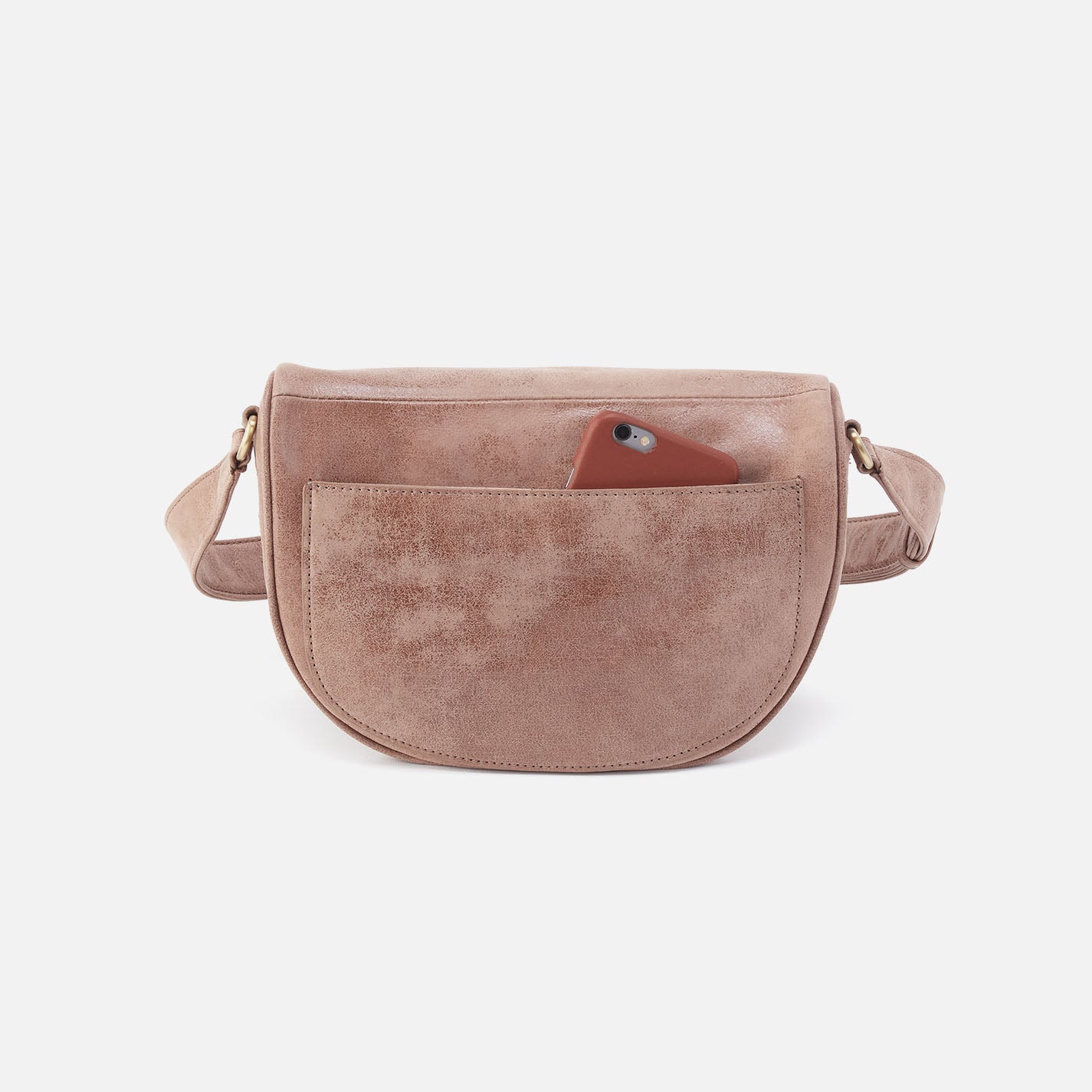 Juno Belt Bag In Buffed Leather - Hazel - Image 5