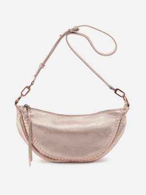 Knox Sling In Metallic Leather - Pink Gold Metallic