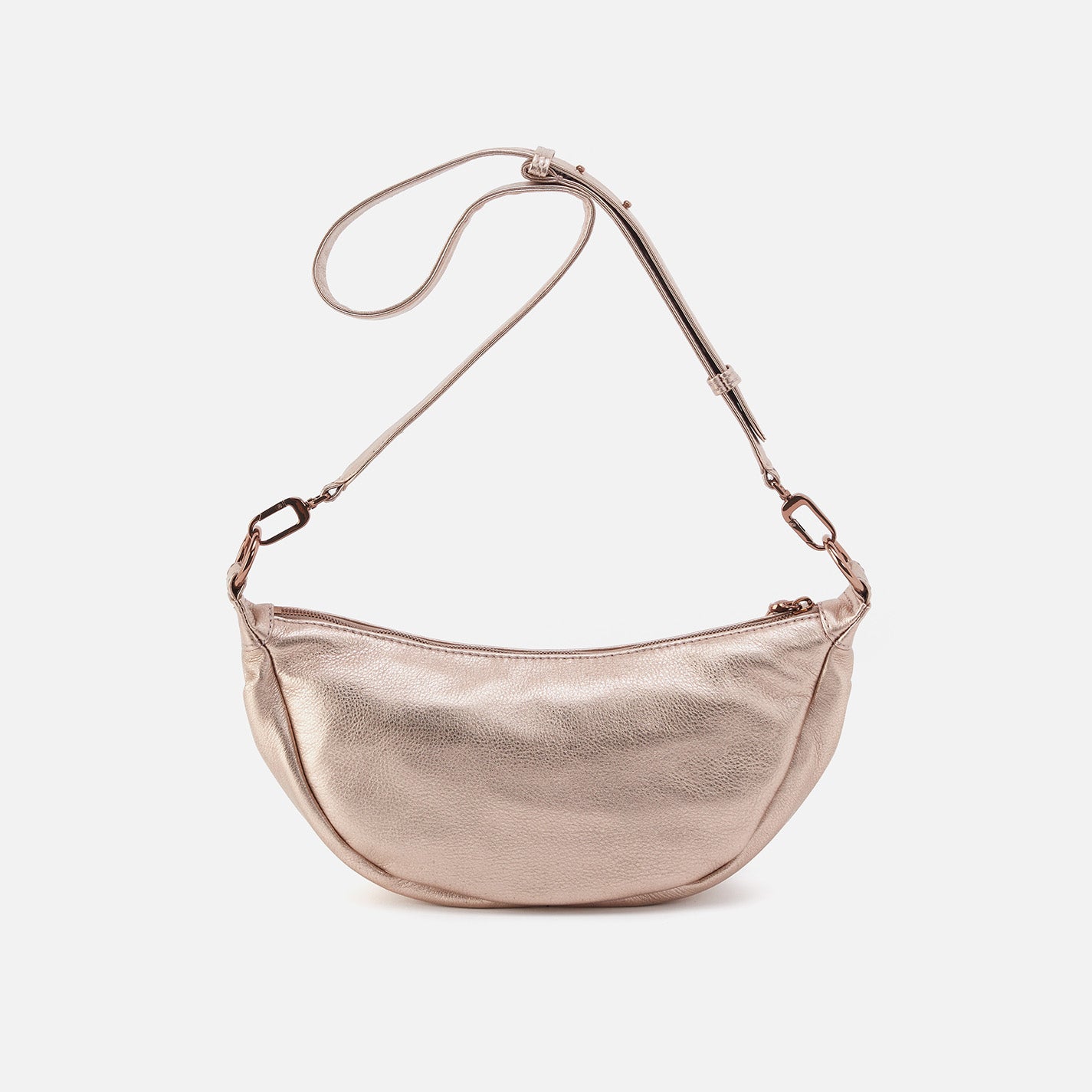 Knox Sling In Metallic Leather - Pink Gold Metallic - Image 4