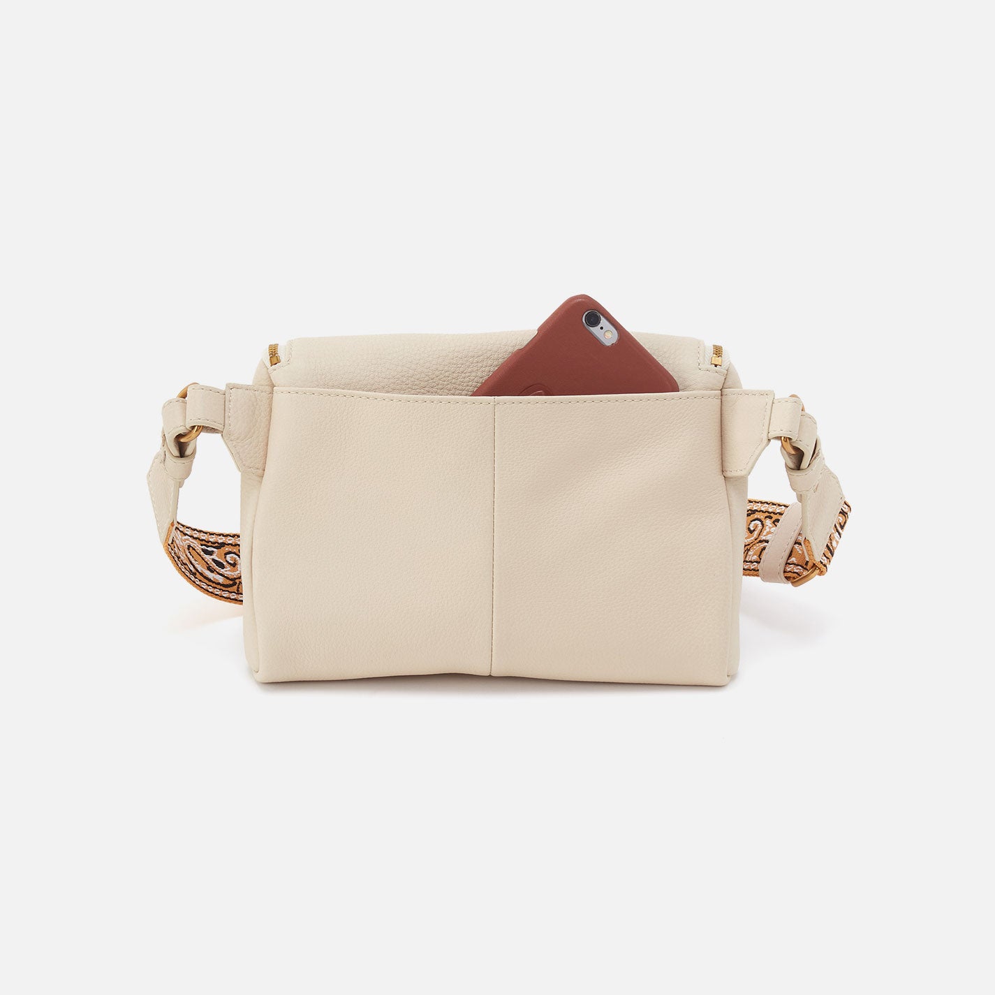Fern Large Belt Bag In Pebbled Leather - Birch - Image 6
