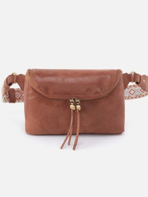 Fern Large Belt Bag in Buffed Leather - Burnished Saddle